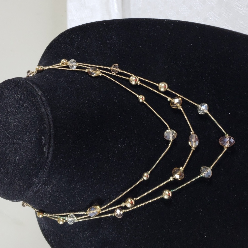 The Limited 3 strand short station necklace